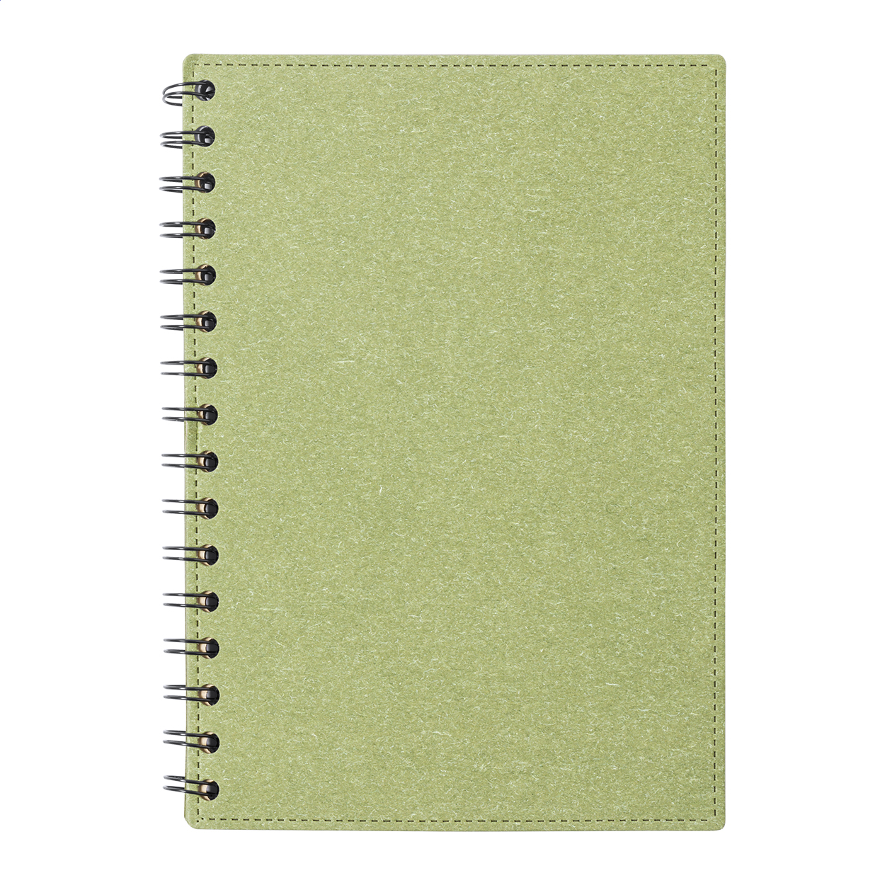 Biloba A5 recycled paper spiral notebook with hard cover and logo