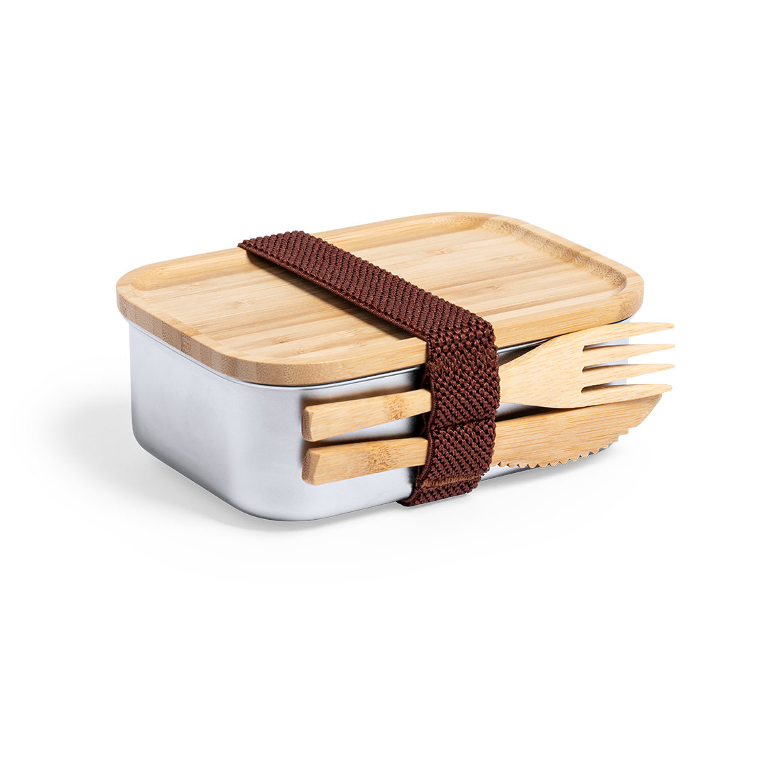 Lunch Box de Acero Inoxidable con Tapa de Bambú de la Línea Nature - Perth