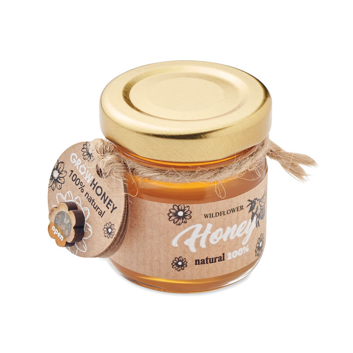 Jar of Wildflower Honey with Bee Flower Seeds - North Berwick