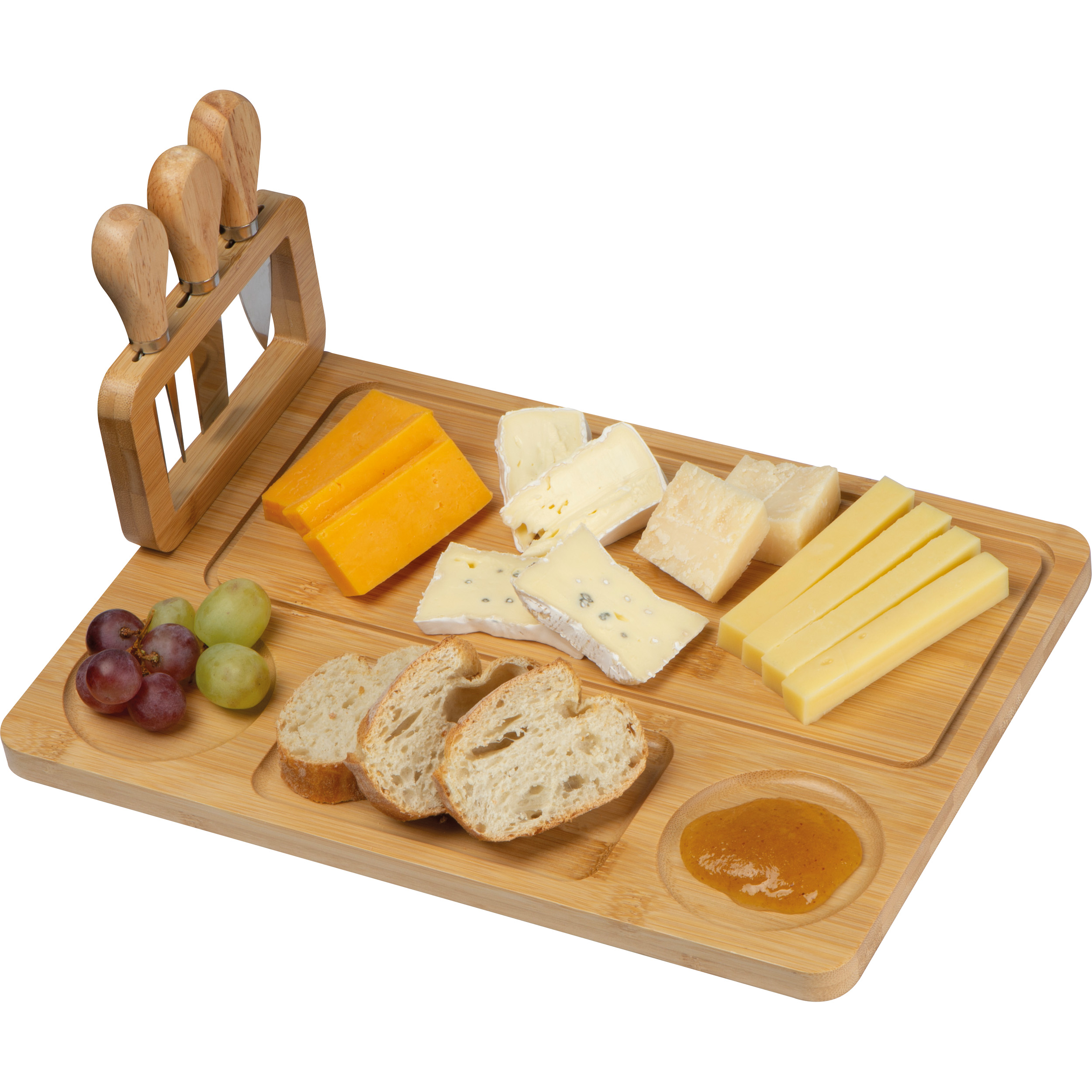 Bamboo Magnetic Cheese Board Set - Forde Abbey