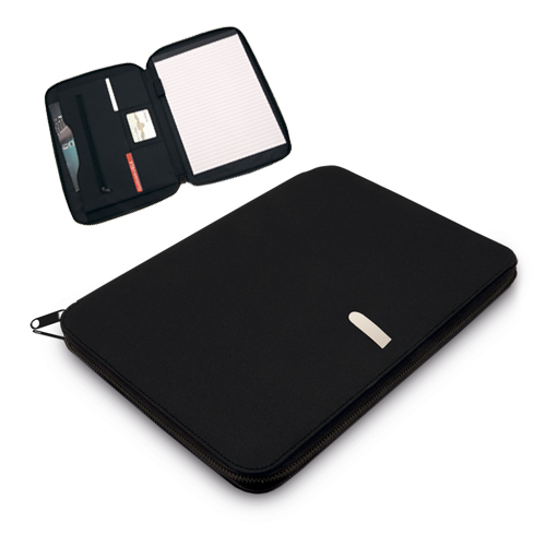 Elegant Microfibre Document Bag with Notepad and Organizer - Glastonbury