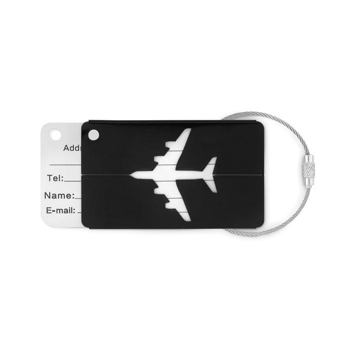 Aluminium Airplane Luggage Tag - Reading