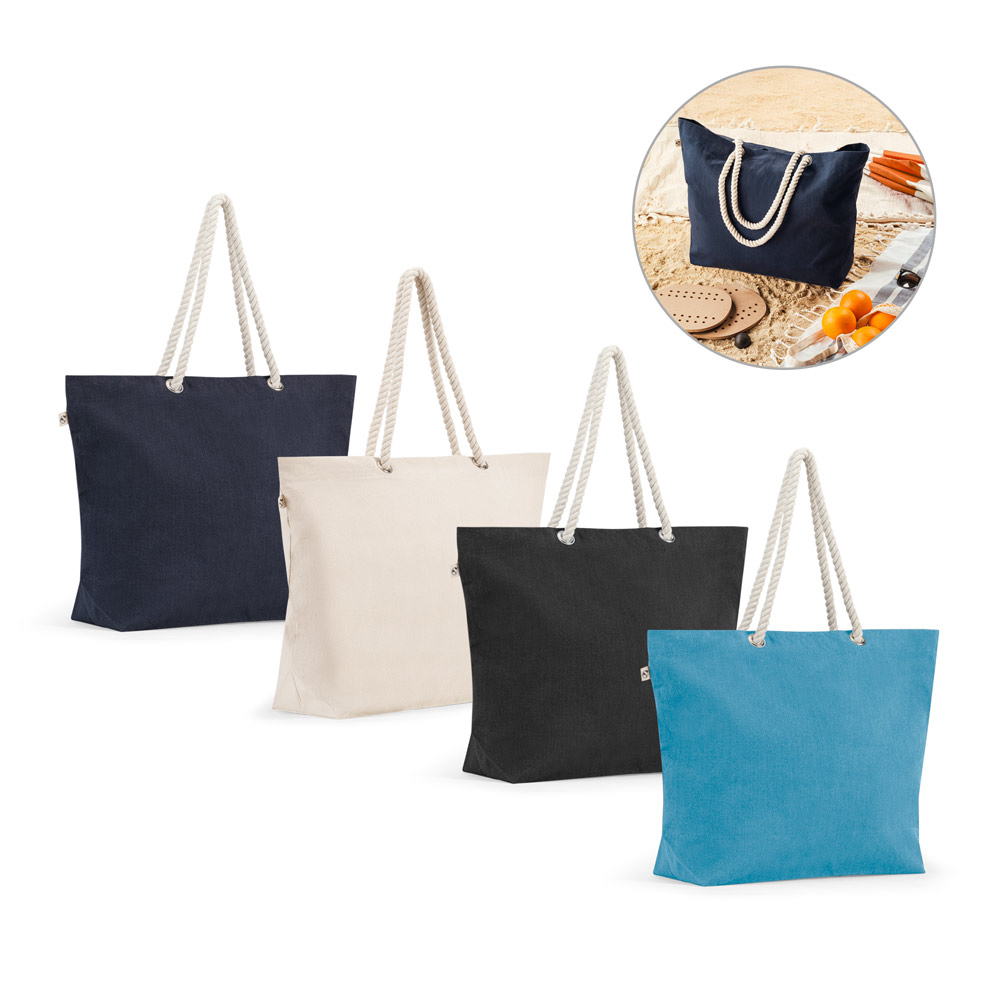 ATHENS. Strandtasche aus recycelter Baumwolle (70 %) und recyceltem Polyester (30 %) (220 g/m²)