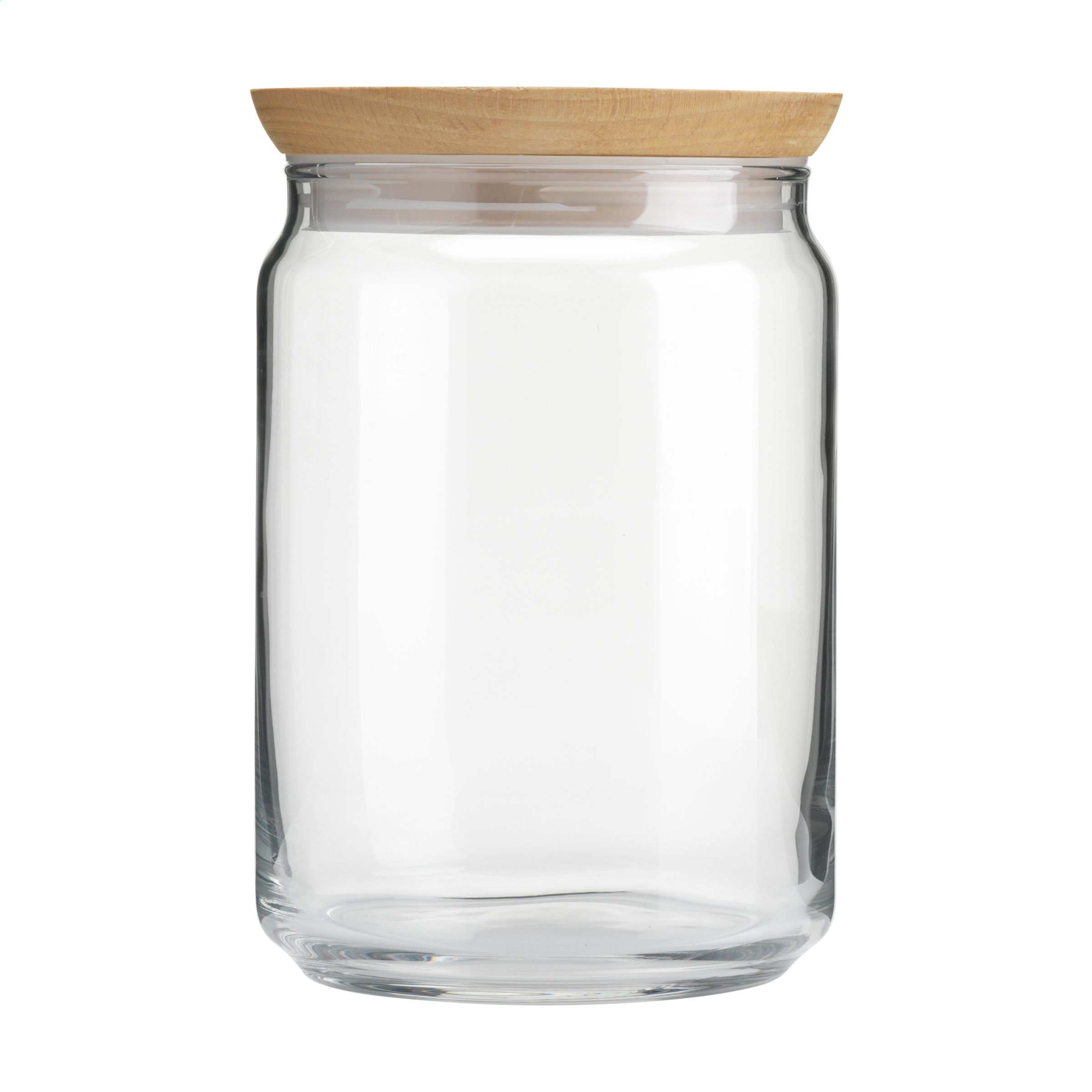 Clear Glass Storage Jar with Wooden Lid - Charlecote