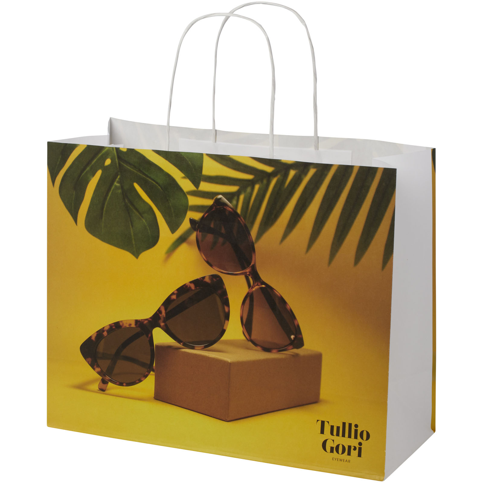 Large Kraft Paper Bag with Twisted Handles - Liste aller Dörfer in England