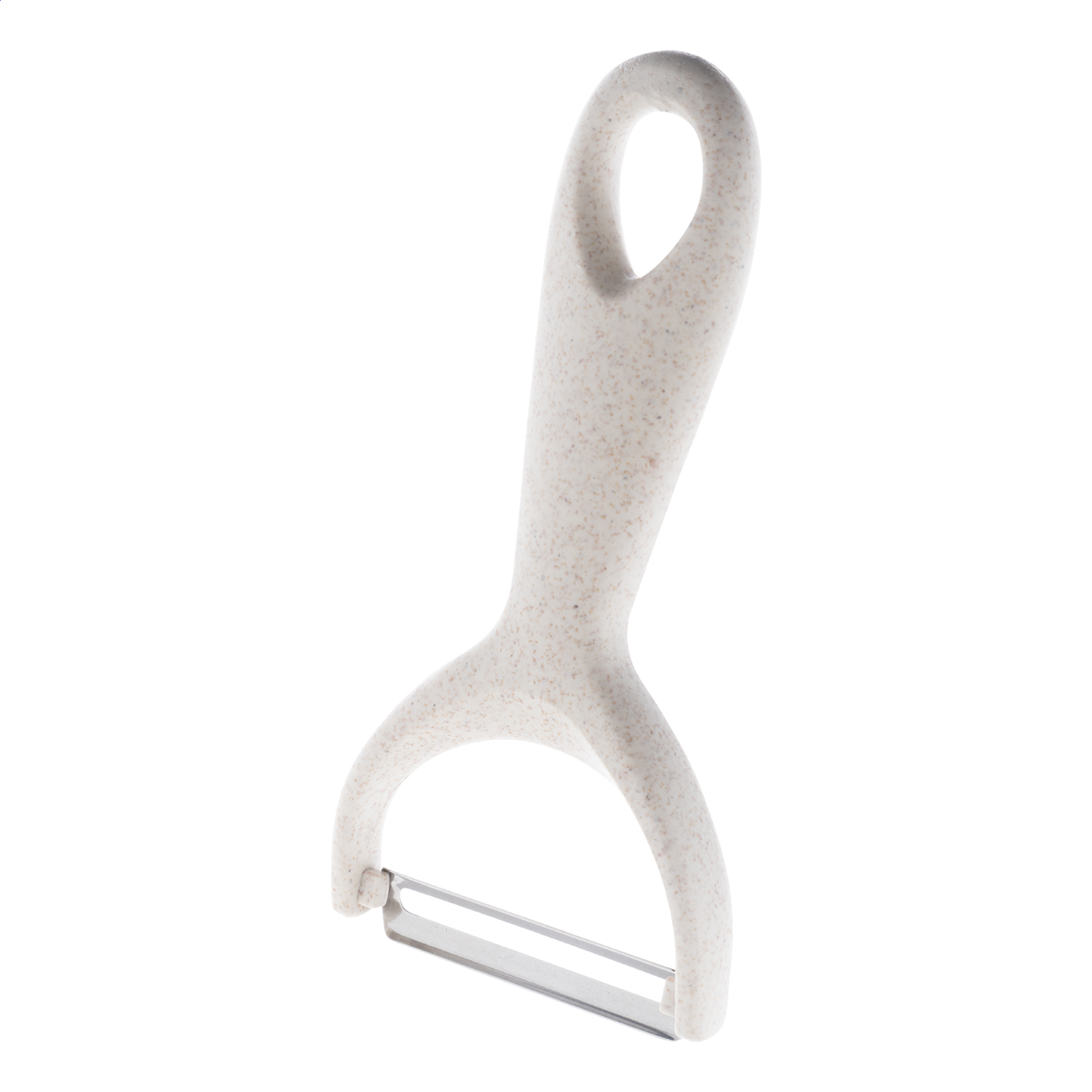 Bolero PP vegetable peeler with stainless steel blade and logo printed with logo