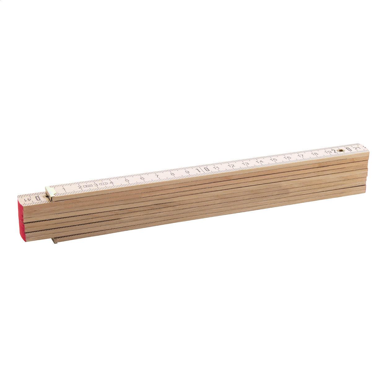 Gable wooden folding ruler with logo, 2 m, for trades and construction printed with logo