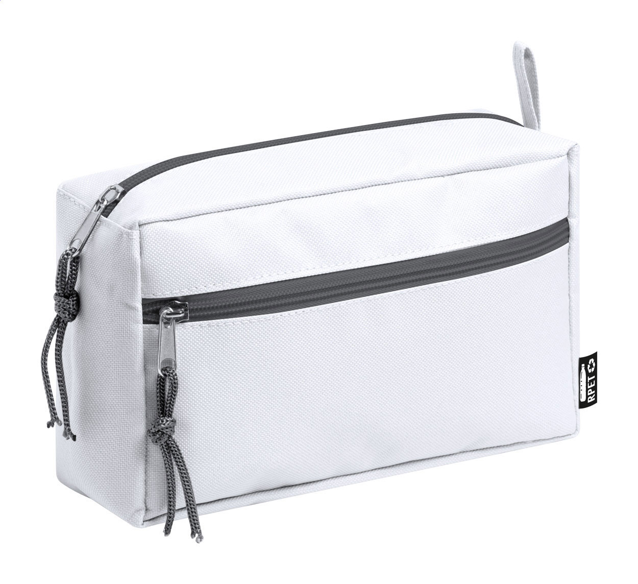 Eco Chic Dual Zip Cosmetic Bag - Grimsby printed with logo