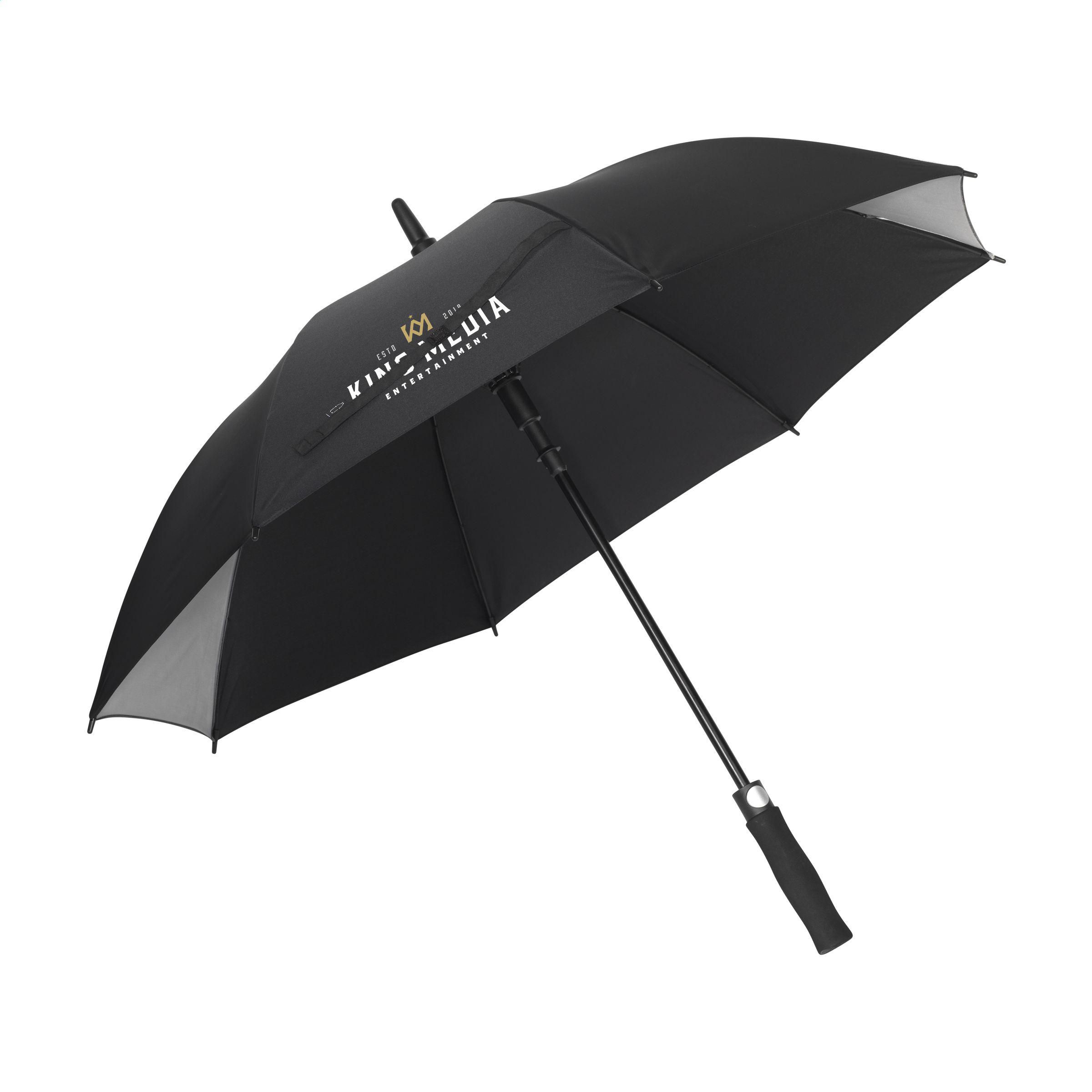 Reflective EcoCanopy Umbrella - Plumpton printed with logo