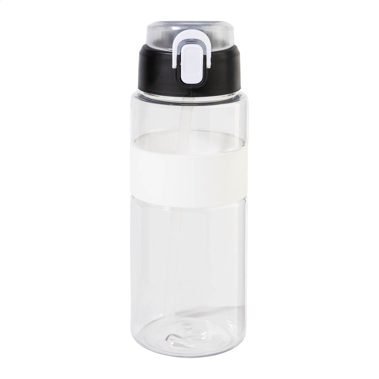 Fitgrip RPET sport bottle with flip-top lid and straw, 700 ml, with logo