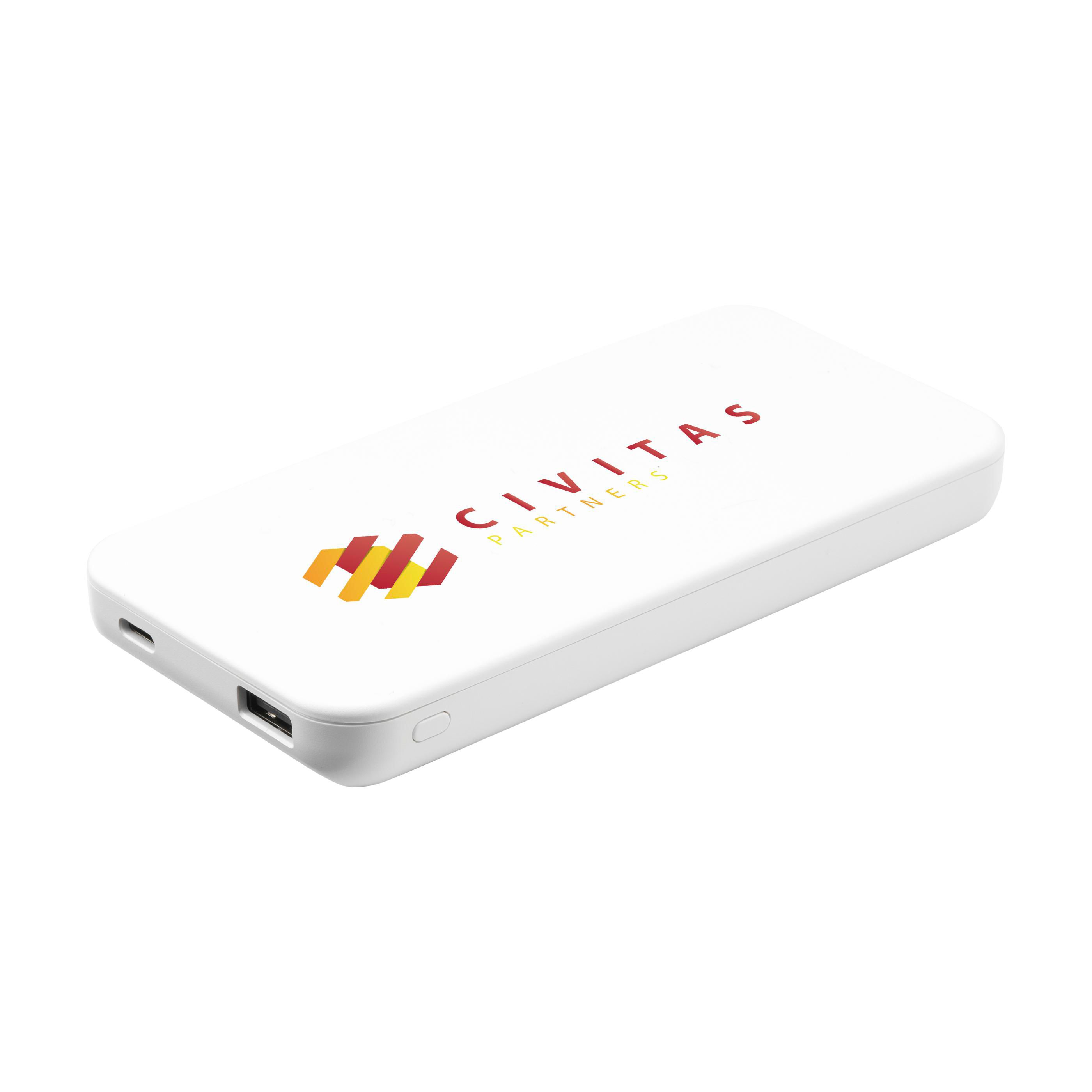 EcoCharge 10000 Recycled Powerbank - Leighterton printed with logo