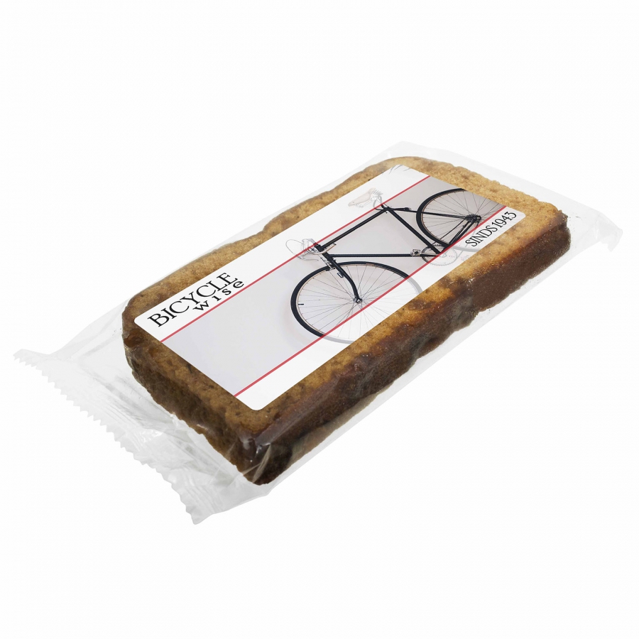 A honey cake that comes with a full-color printed sticker from Bibury - Abbots Bromley