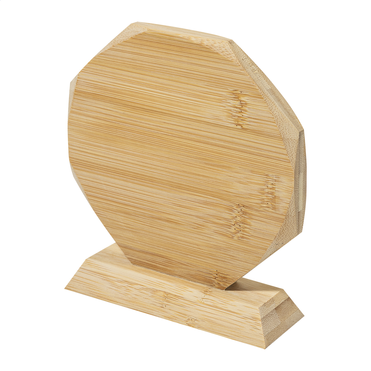 Octagonal Bamboo Award - Downham Market printed with logo