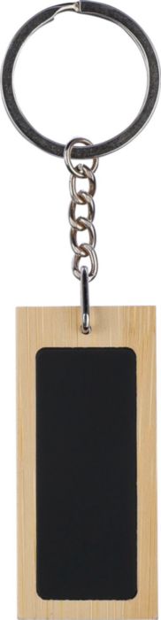 Bamboo Keychain with Chrome Engraving Plate - Mount Pleasant