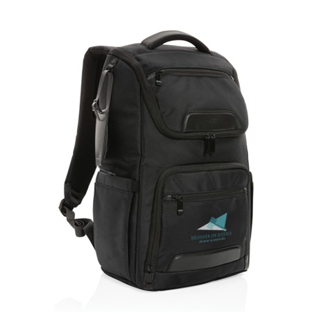 AWARE™ Recycled Polyester Laptop Backpack - Upham