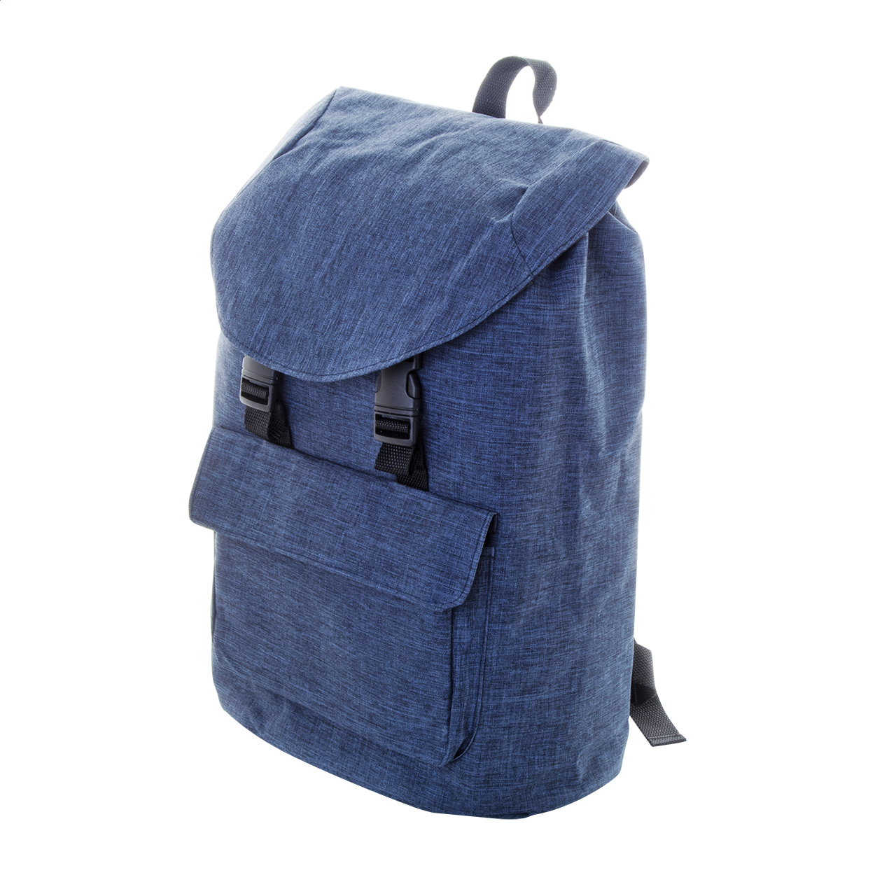 Melville 300D RPET backpack with 15" laptop compartment and logo