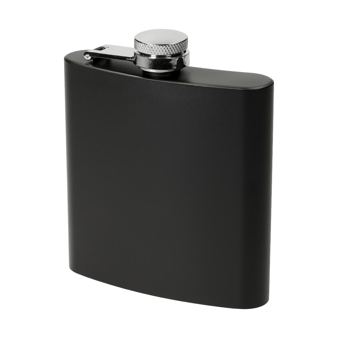 Elegant Black Hip Flask - Bridge of Allan