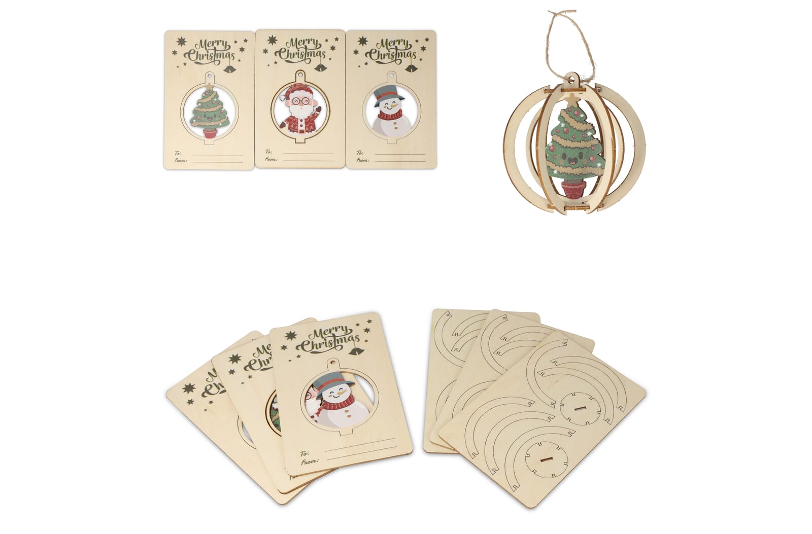 DIY Festive Wooden Ornaments Set - Portchester