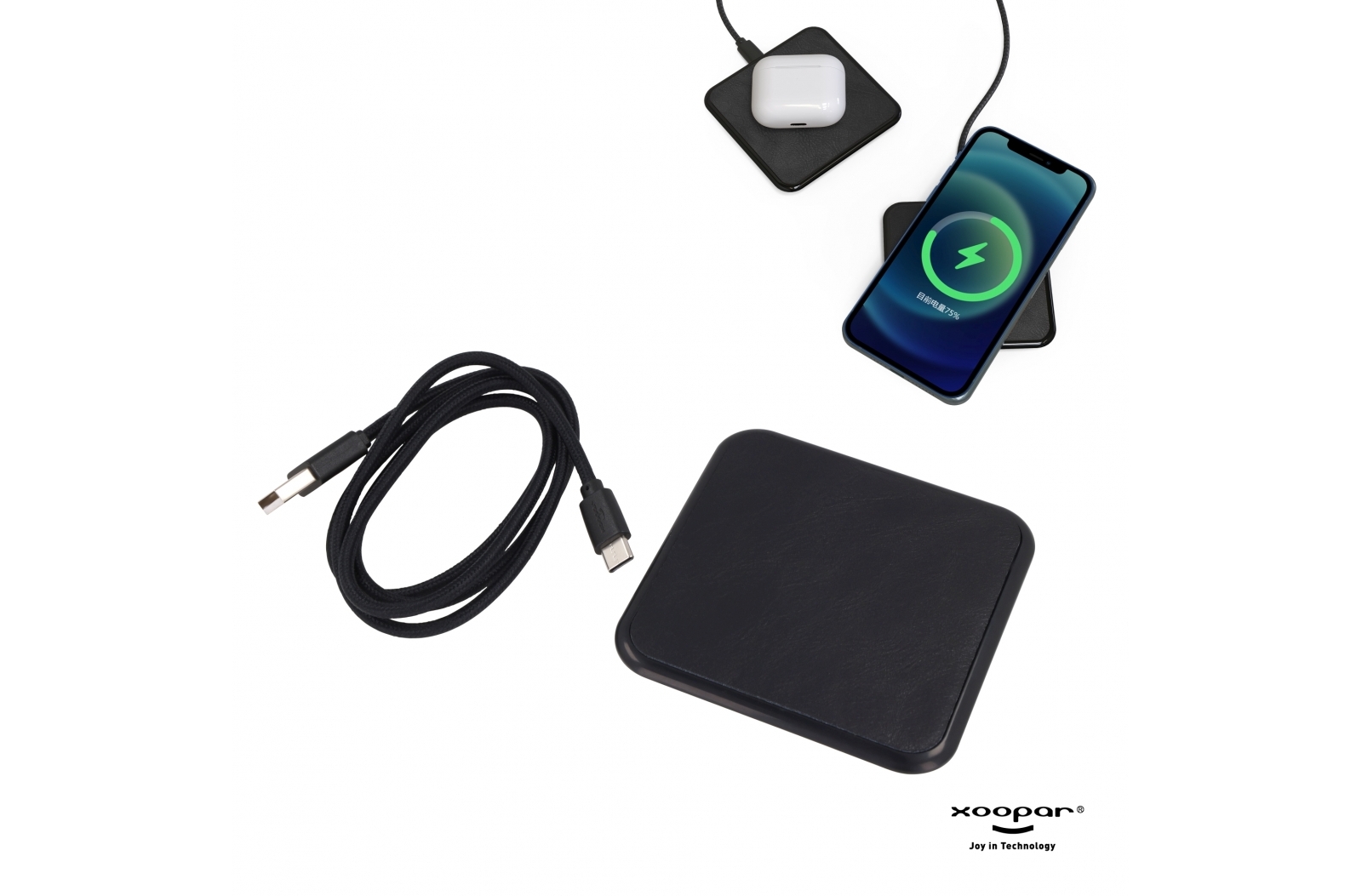 QuickCharge Leather Wireless Charger - Wadhurst - Braemar