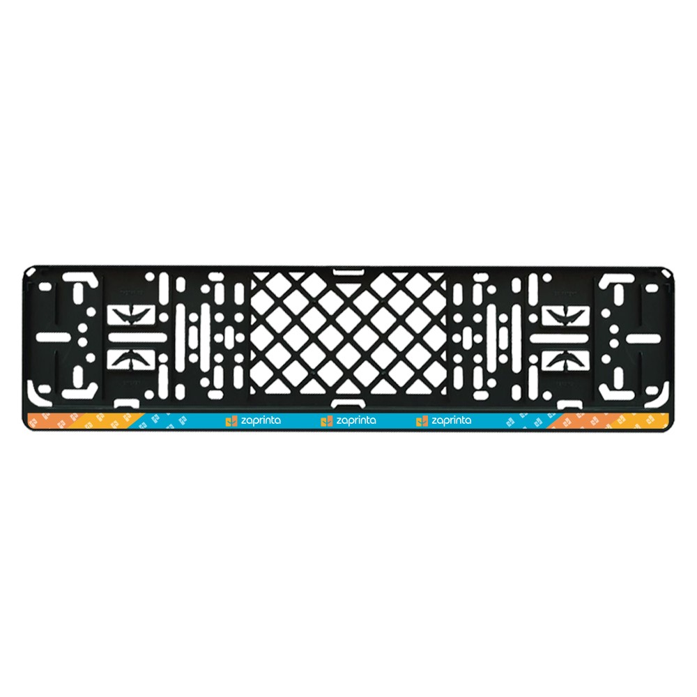 Personalized license plate holder for car with clip-on corners - CAR11