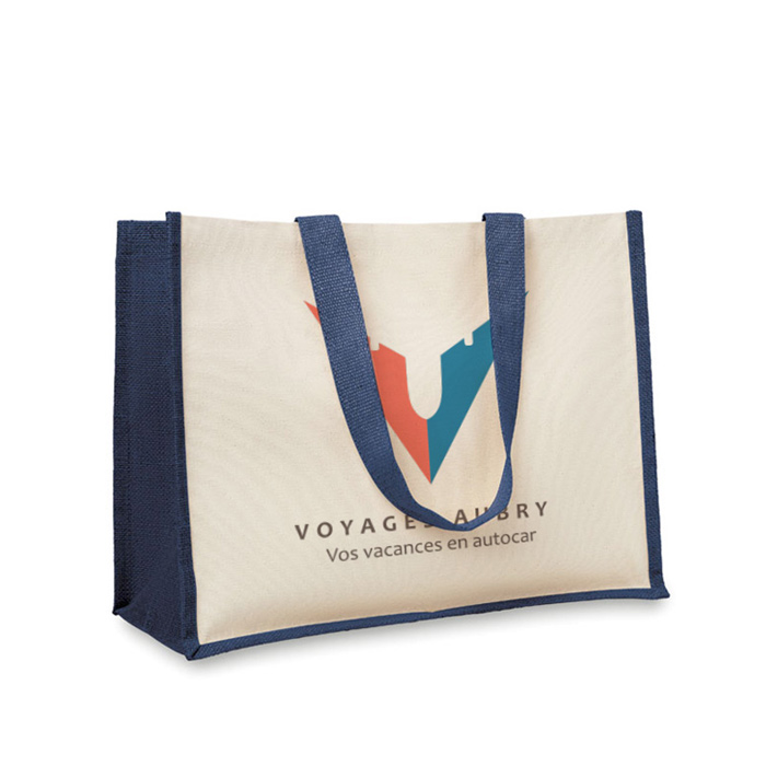 Laminated Jute Shopping Bag with Cotton Webbing - Upchurch