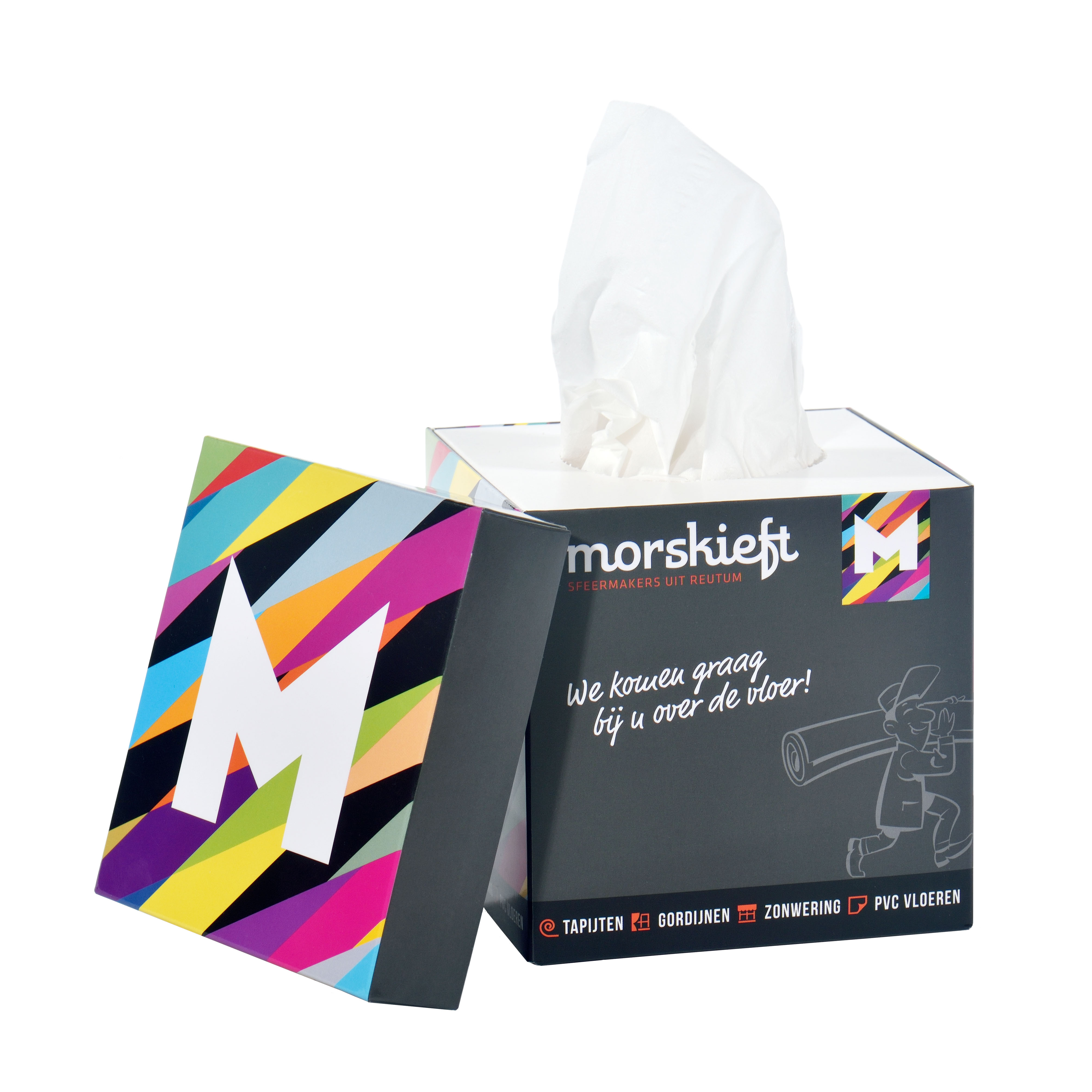 Square Tissue Box with Lid - Burton upon Trent