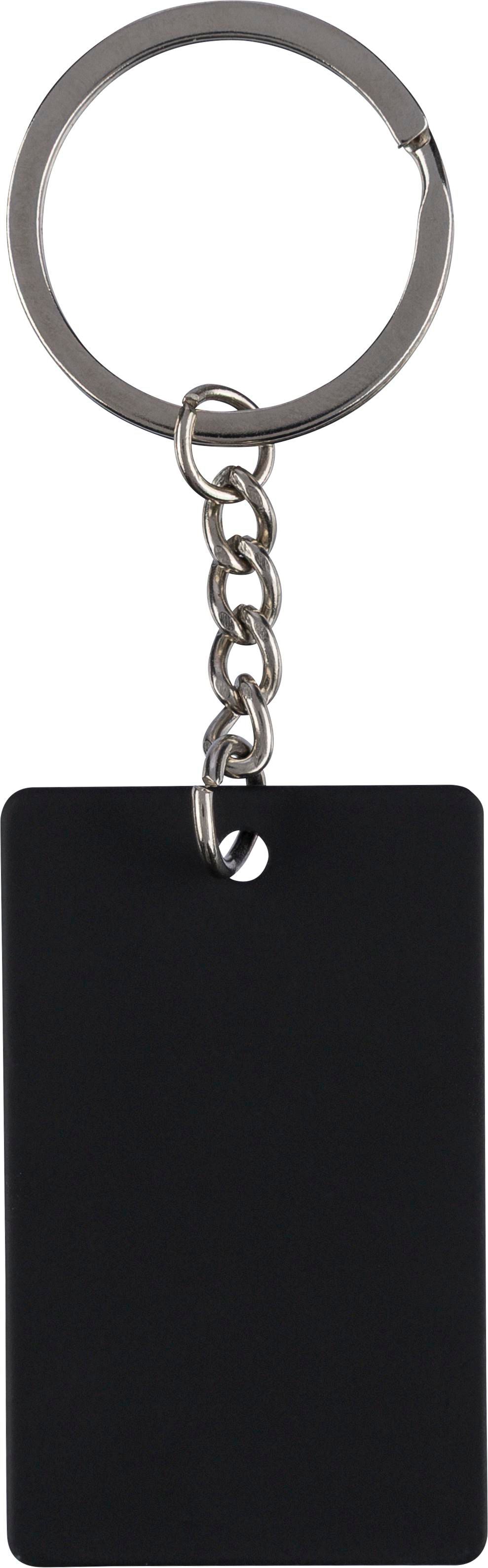 EcoMirror Rectangular Keychain - Brierley printed with logo