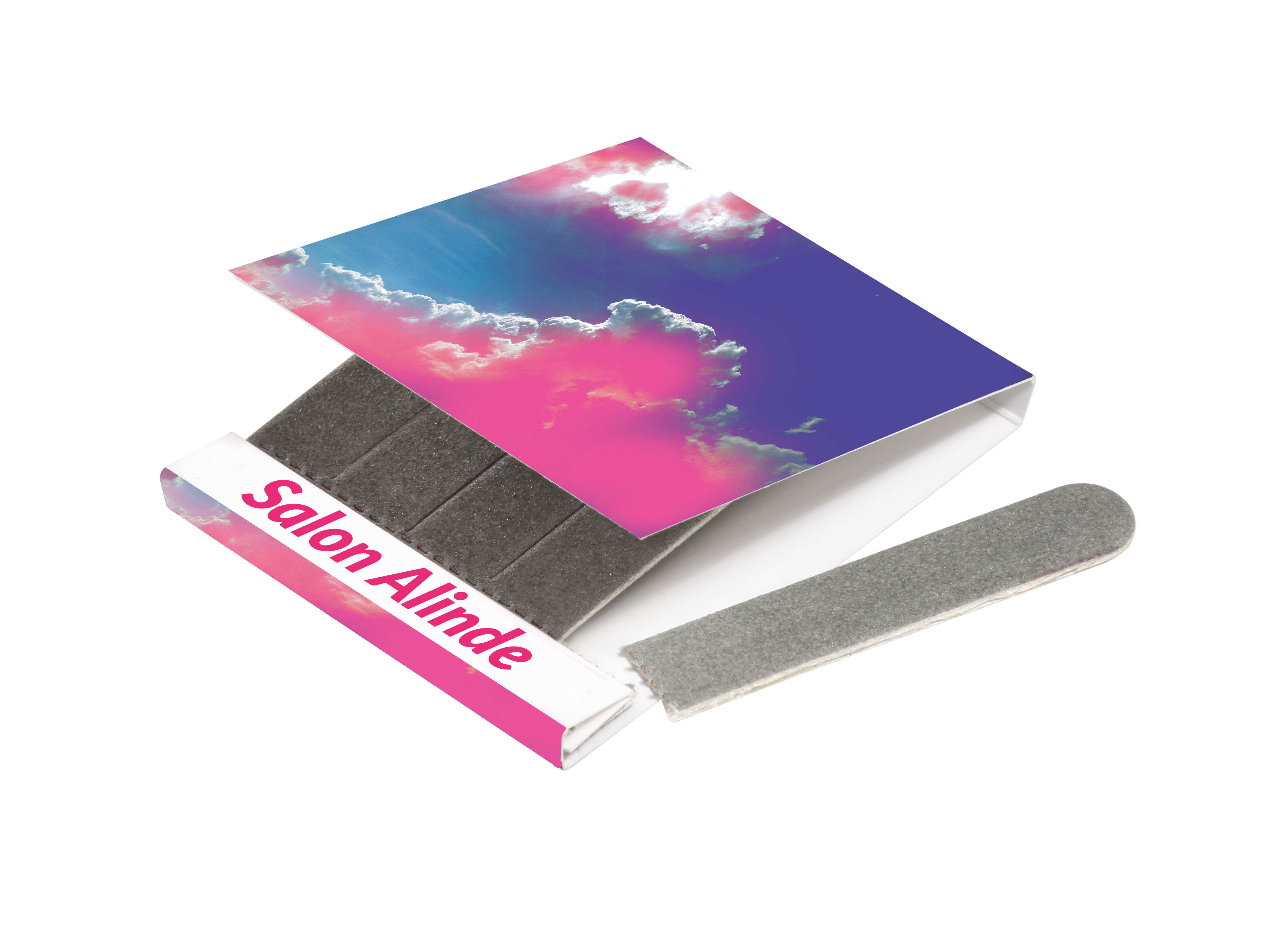 A matchbook-style nail file - Newport Pagnell