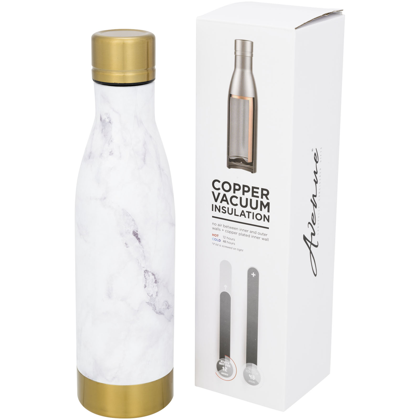 Vasa Marble Copper Vacuum Insulated Bottle - Maidstone