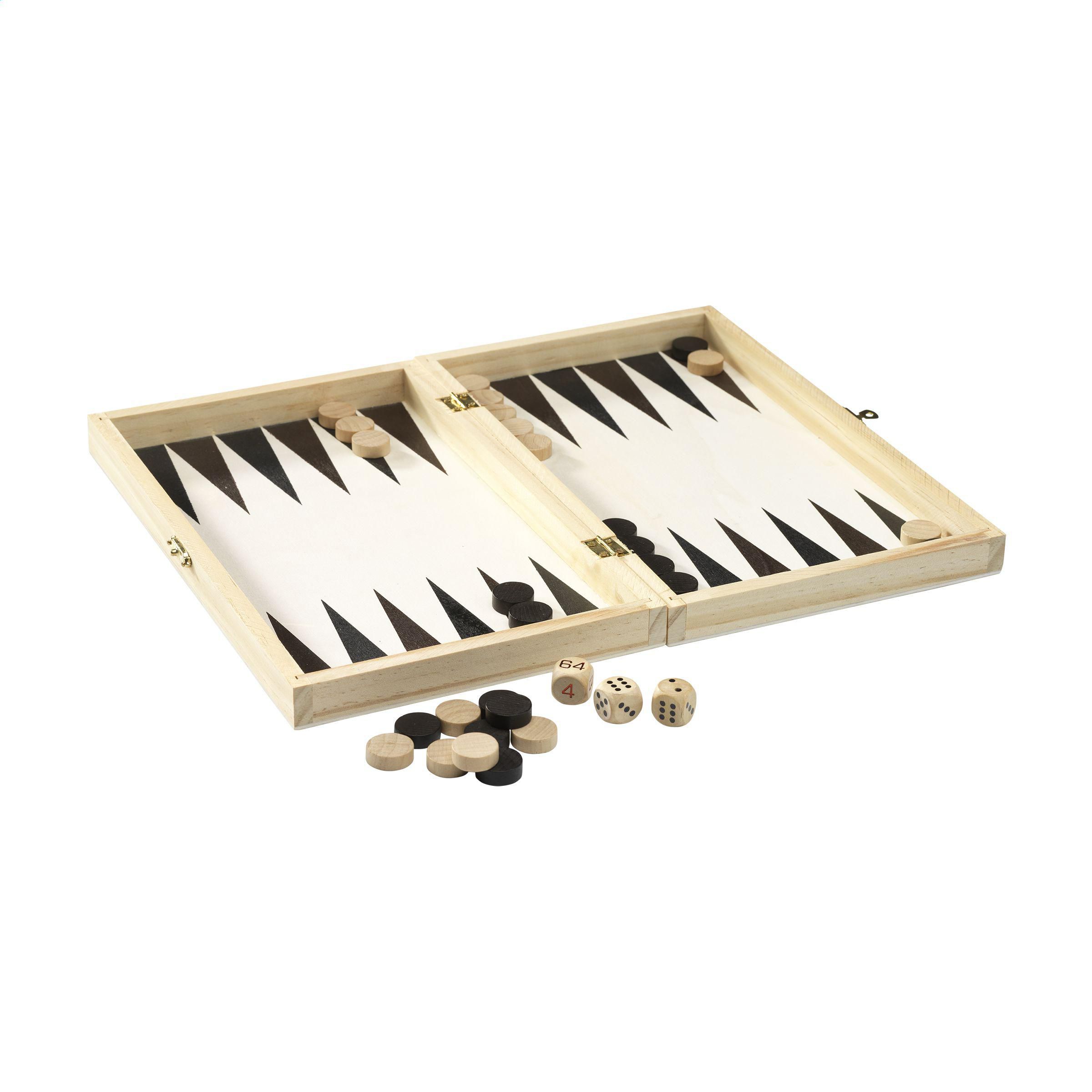 Pine Wood Backgammon Set - Gatwick printed with logo