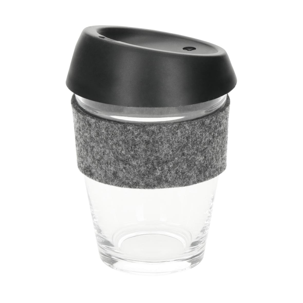 Borosilicate ग्लास कॉफी कप सिलिकॉन ढक्कन के साथ - Barham