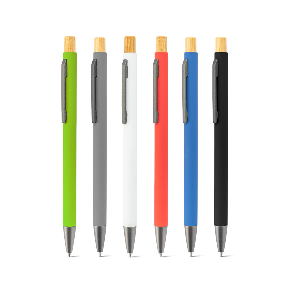 ZYLEN. Ballpoint pen made of recycled aluminum (100% RAL), with rubber finish
