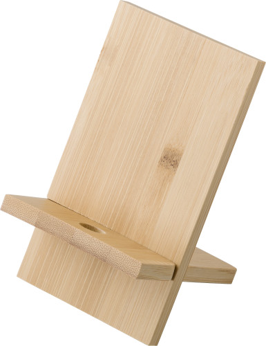 Bamboo Phone Stand with Charger Opening - Mortimer