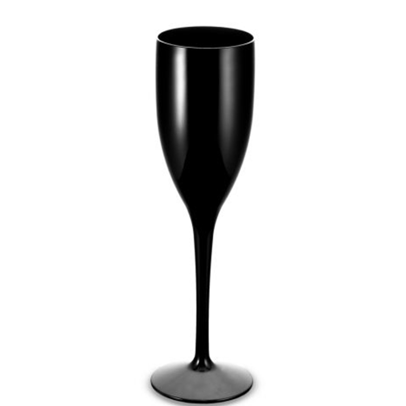 Personalized black champagne flute (15 cl) - Betsy