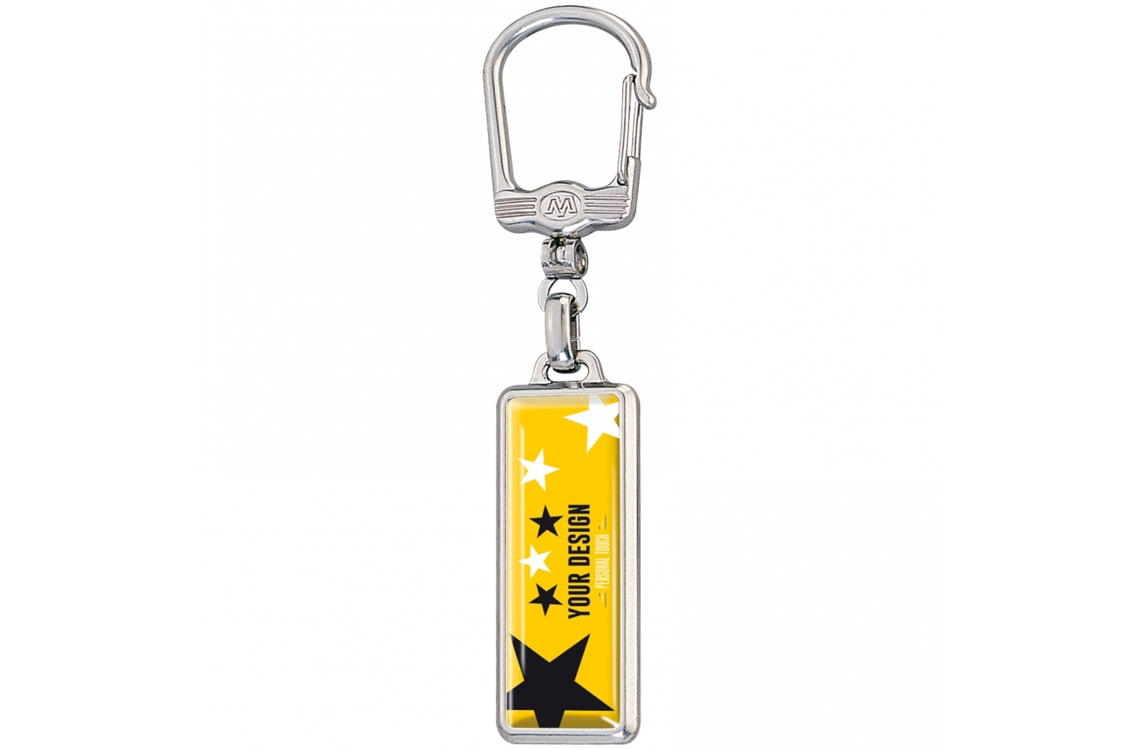 Metal Rectangle Double-Sided Doming Keyring - Aldingbourne