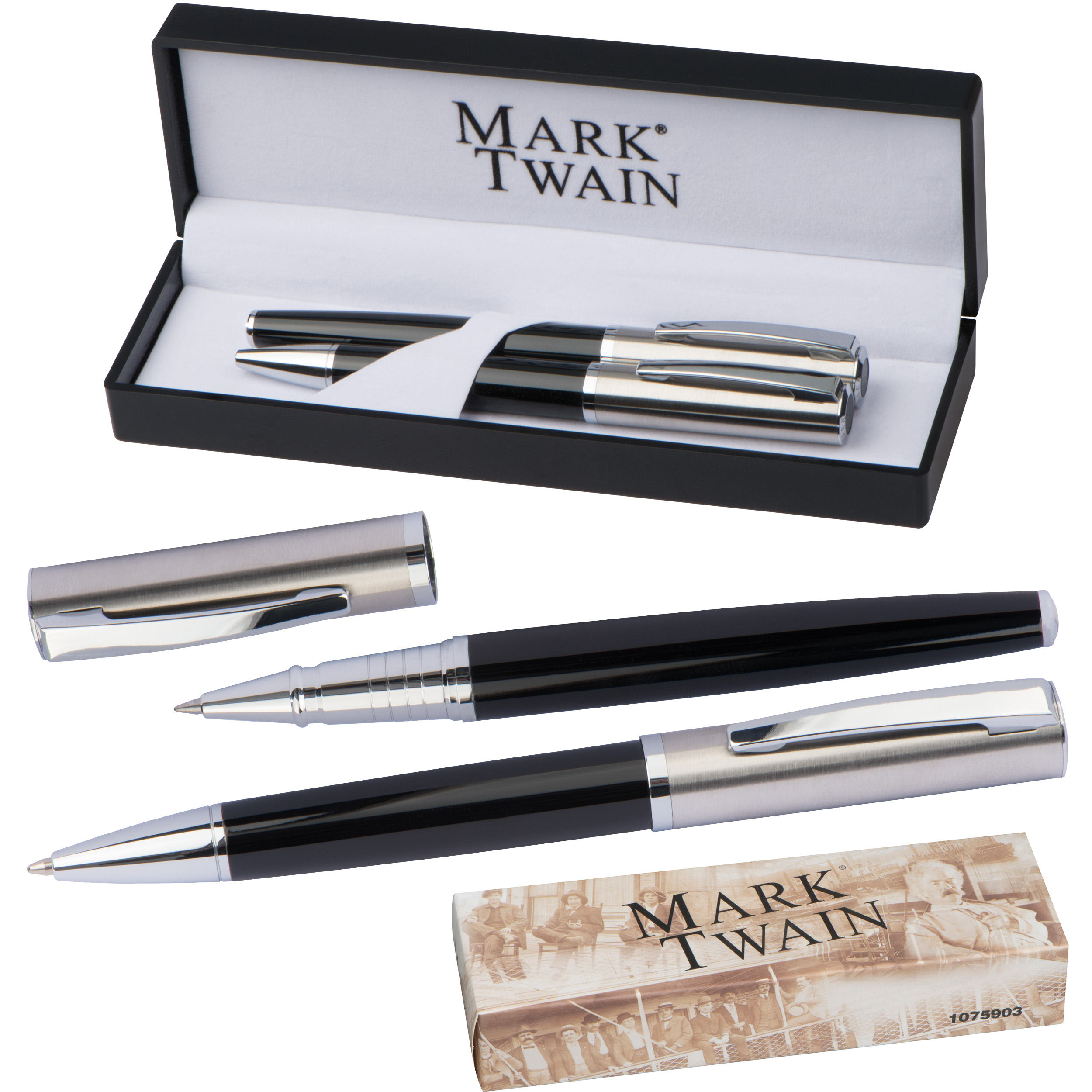 Metal Writing Set with Engravings - Burnaston - Challock