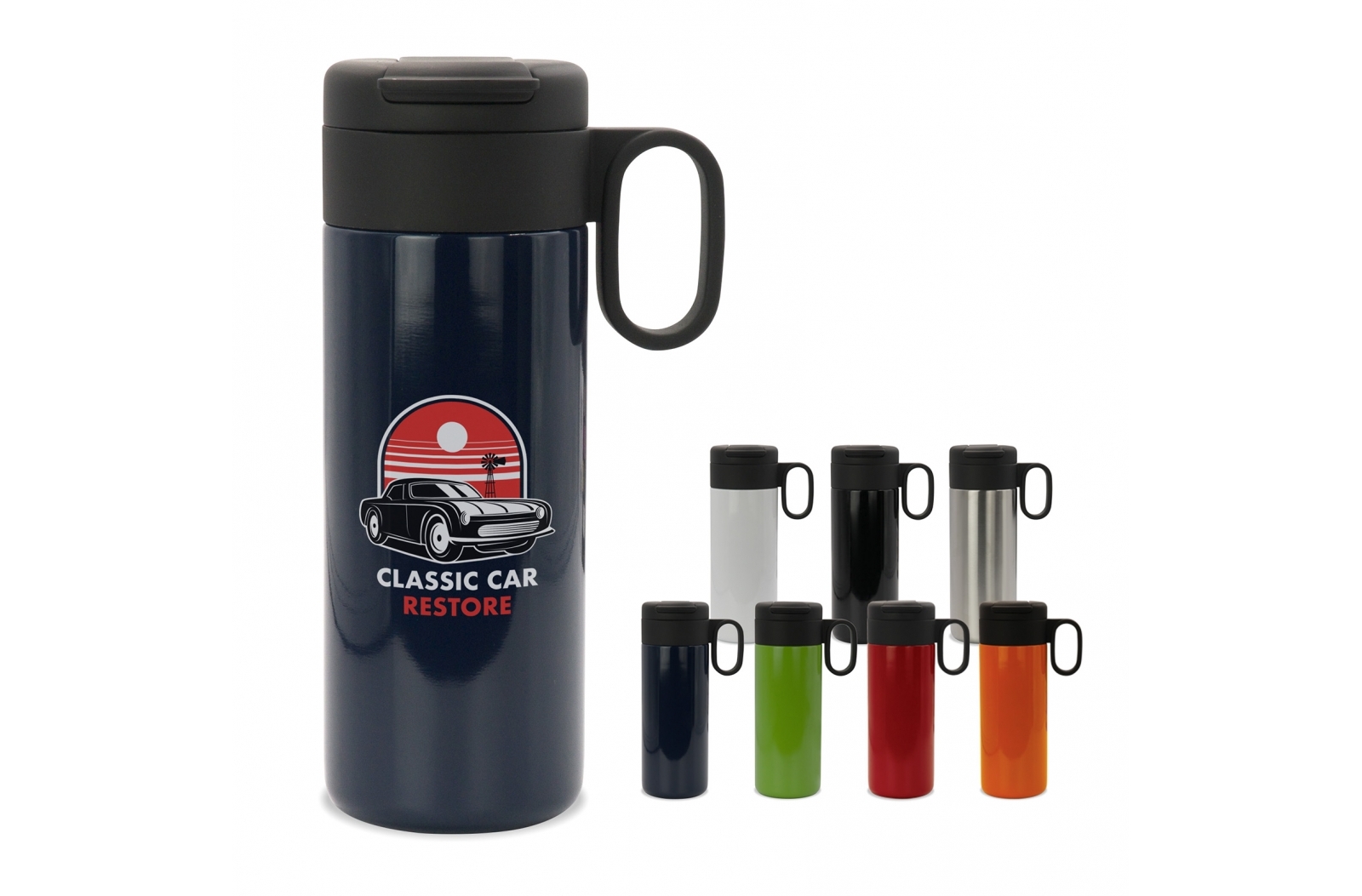 A bottle with a double-walled vacuum insulation and a flip lid 400ml - Merthyr Tydfil