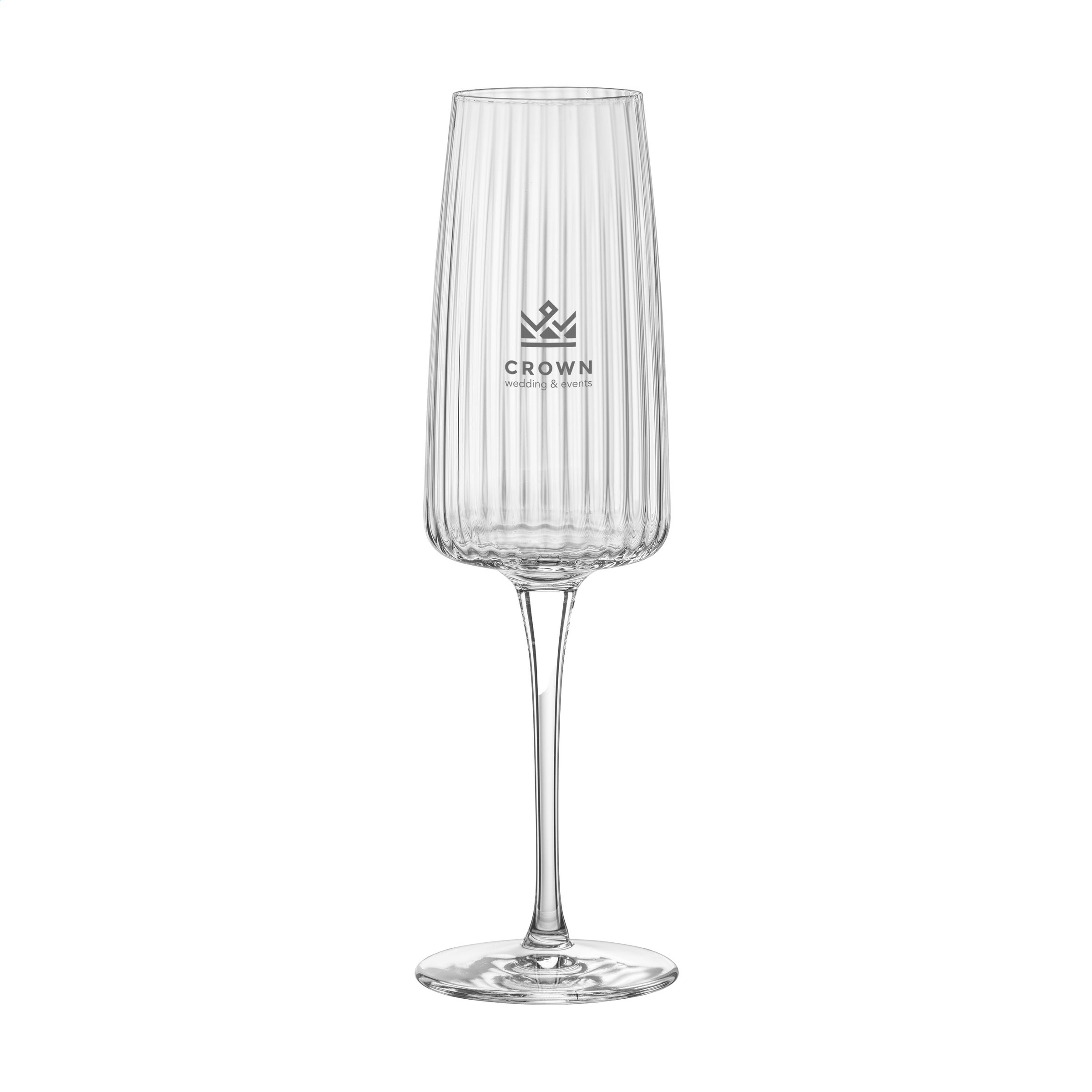 Elegant Ribbed Champagne Flute - Golborne