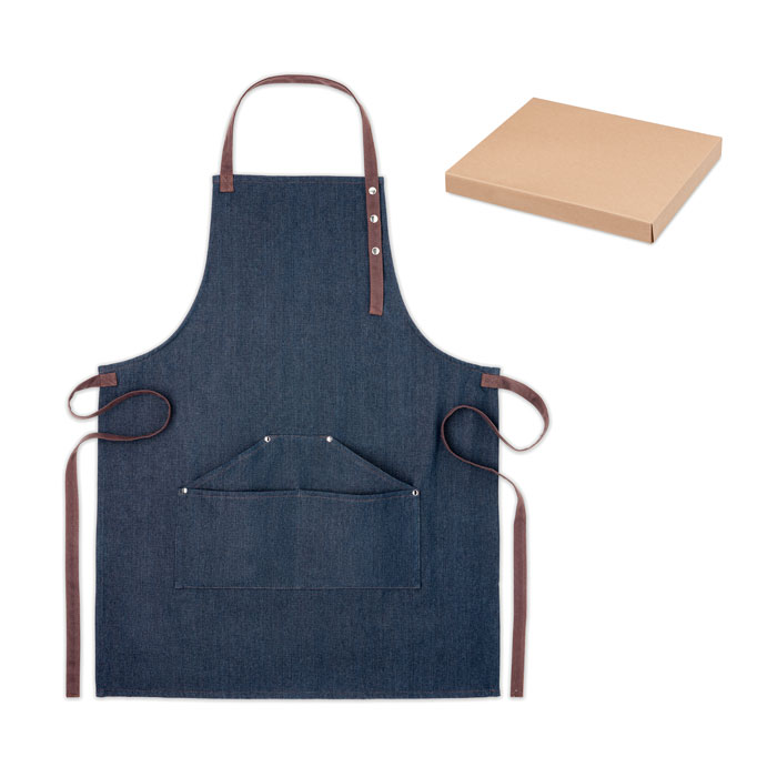 Denim-Küchenschürze - Pockau-Lengefeld bedrucken mit Logo