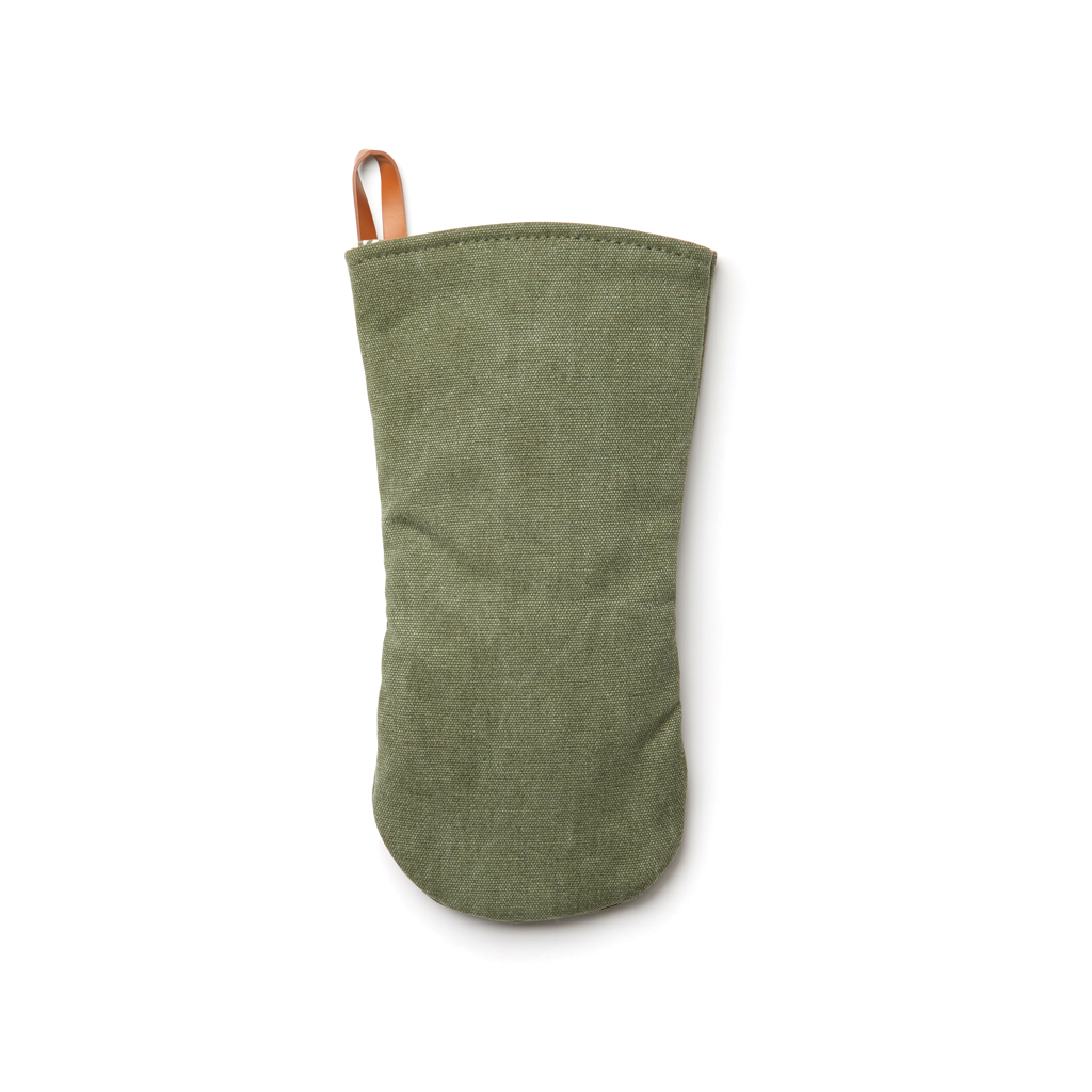Cotton Canvas Oven Glove with Leather Loop - Higham Ferrers