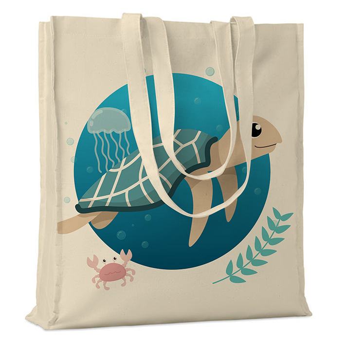 Cotton Long Handle Shopping Bag - Clifford