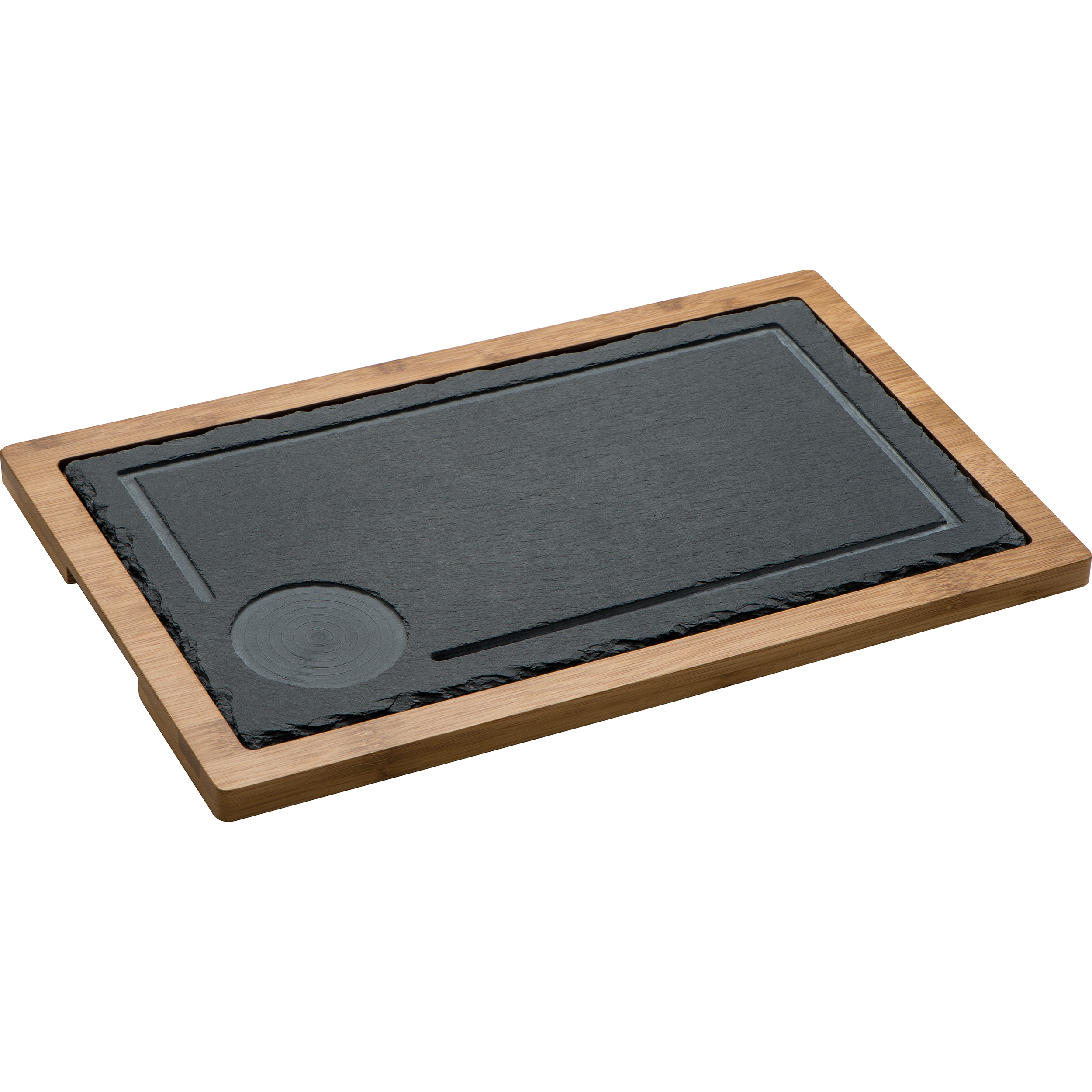 Slate & Bamboo Serving Board - Cawood - Newton-le-Willows