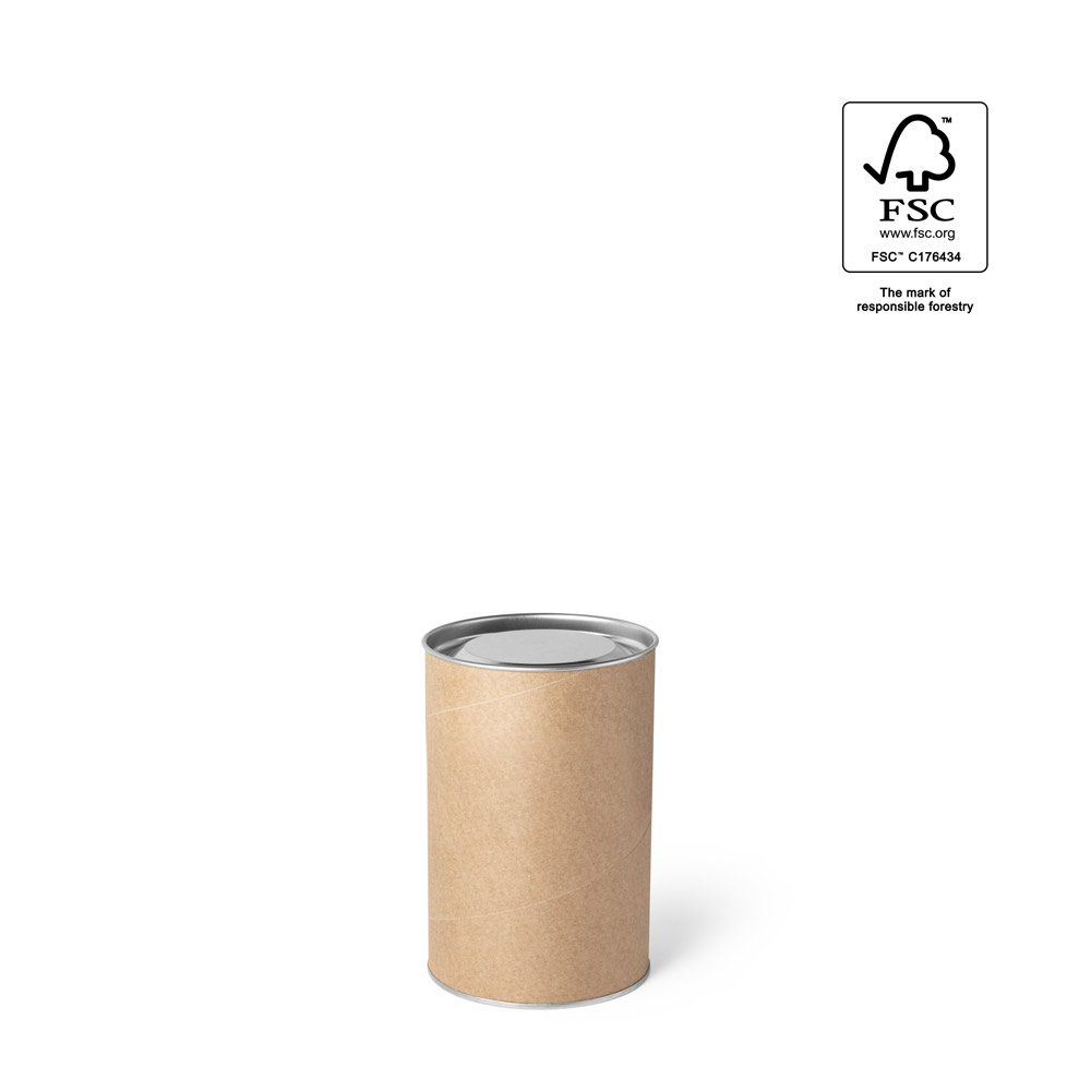 FSC Cylindrical Cardboard Box with Metal Lid - Llanfairpwllgwyngyllgogerychwyrndrobwllllantysiliogogogoch - Highcliffe