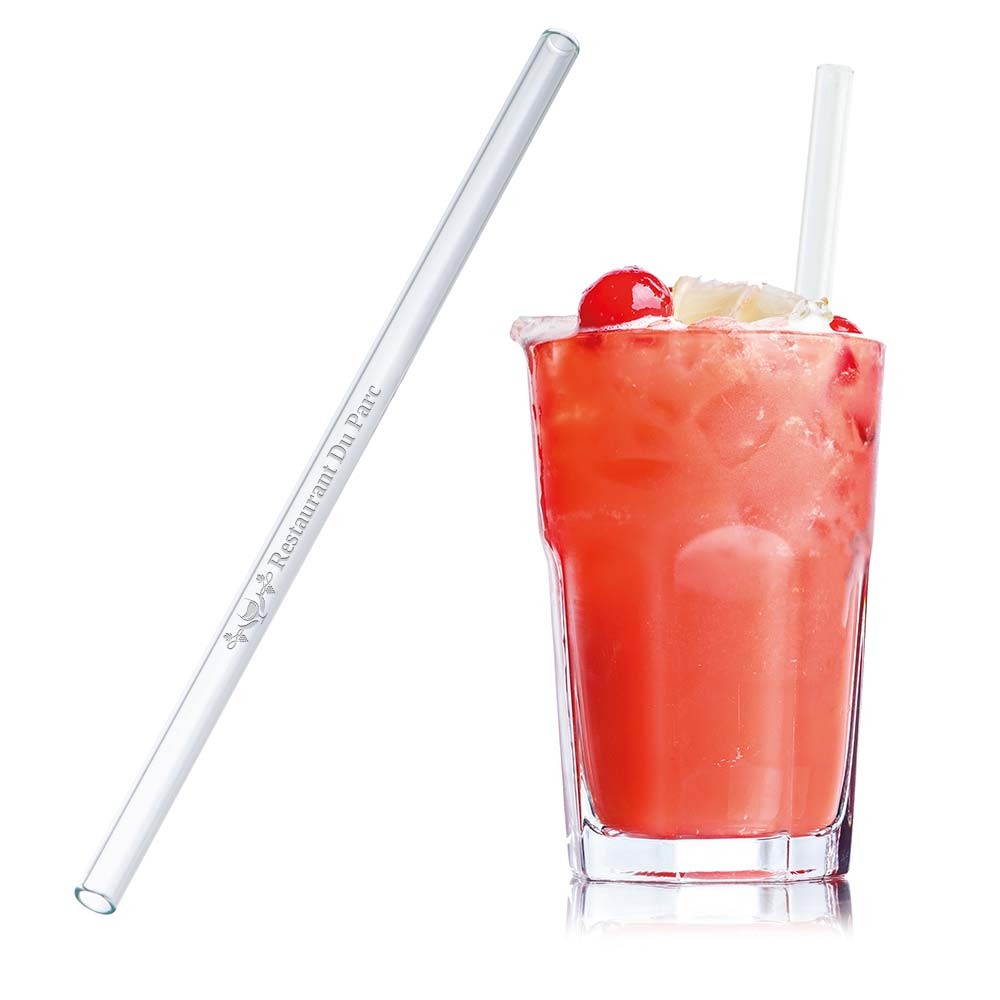 EcoGlass Straw -  - Houghton-le-Spring printed with logo