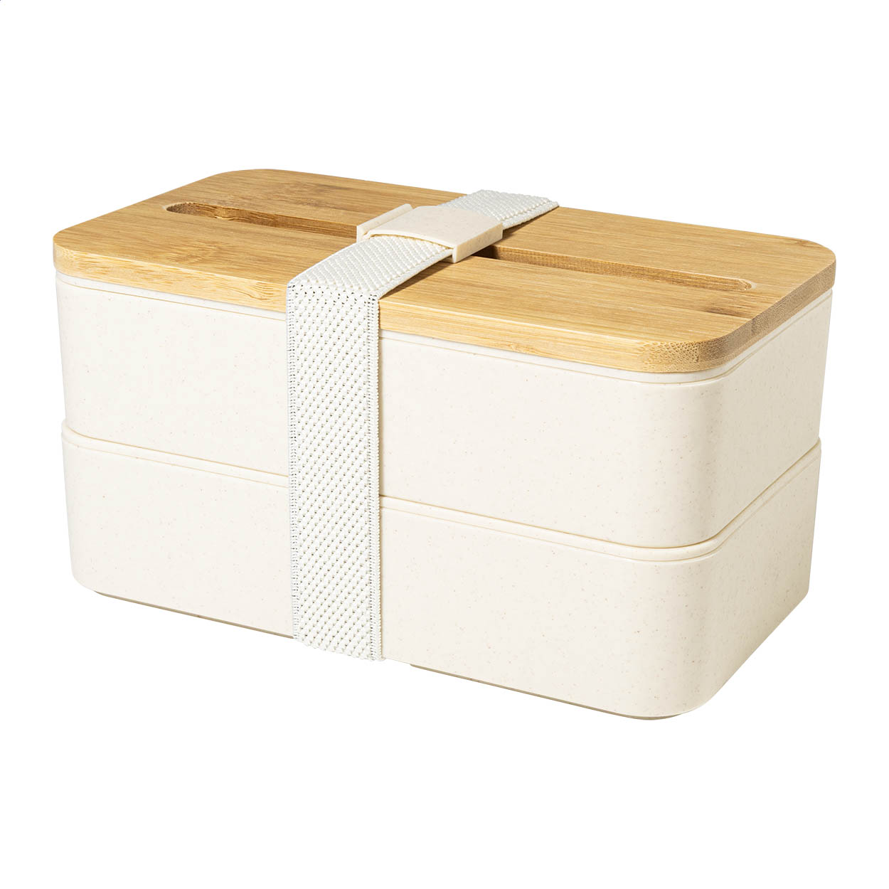 Laksa PP lunch box with cutlery set and bamboo lid with your logo printed with logo