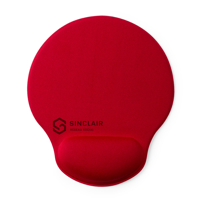 Mouse pad de poliéster suave con base de silicona antideslizante y reposamuñecas acolchado - Solihull