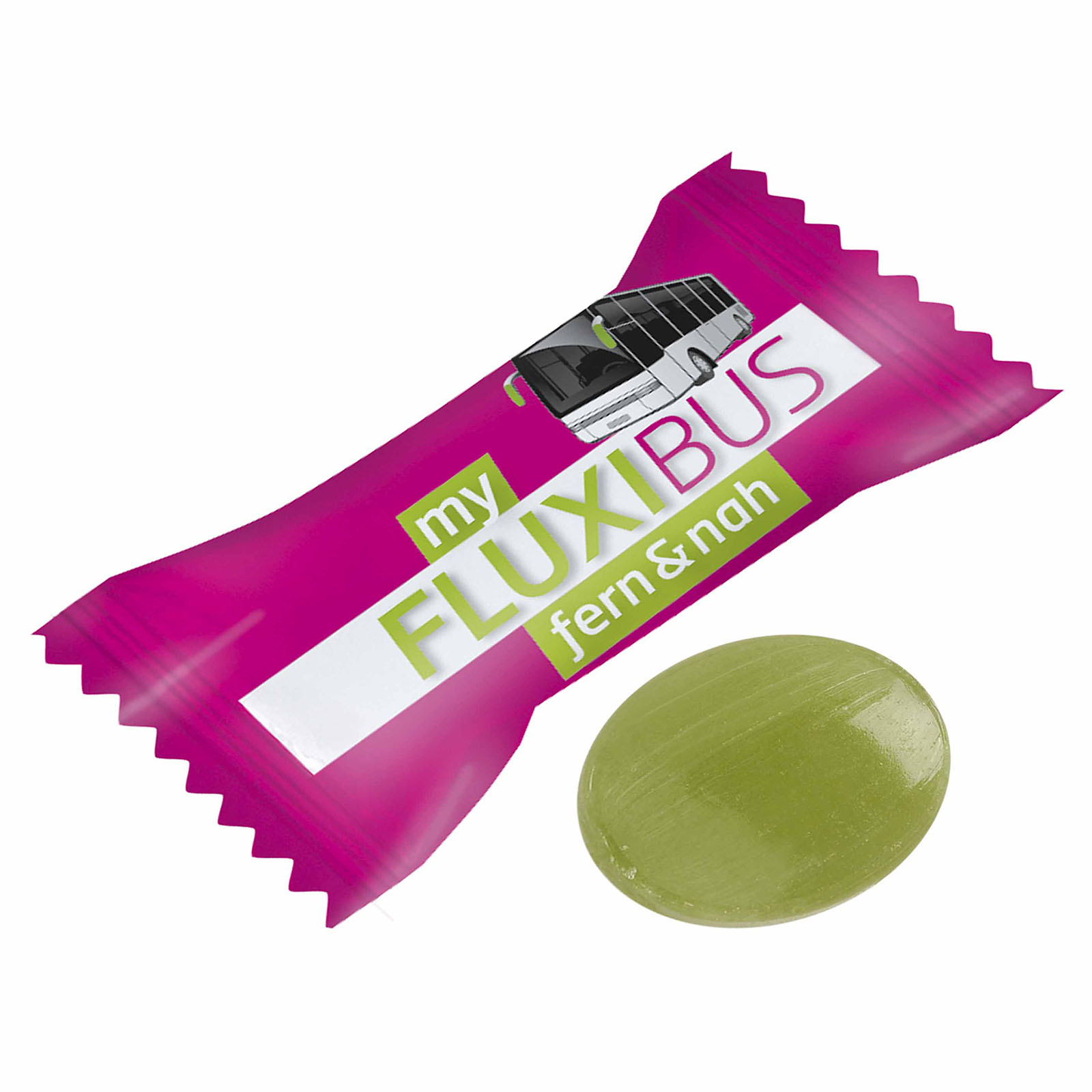 Sugar-free sour candy in flowpack