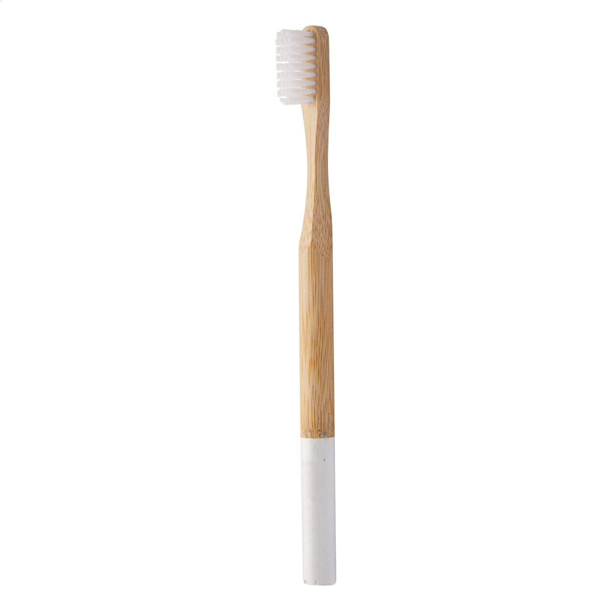 ColoBoo bamboo toothbrush with coloured nylon bristles and logo printed with logo