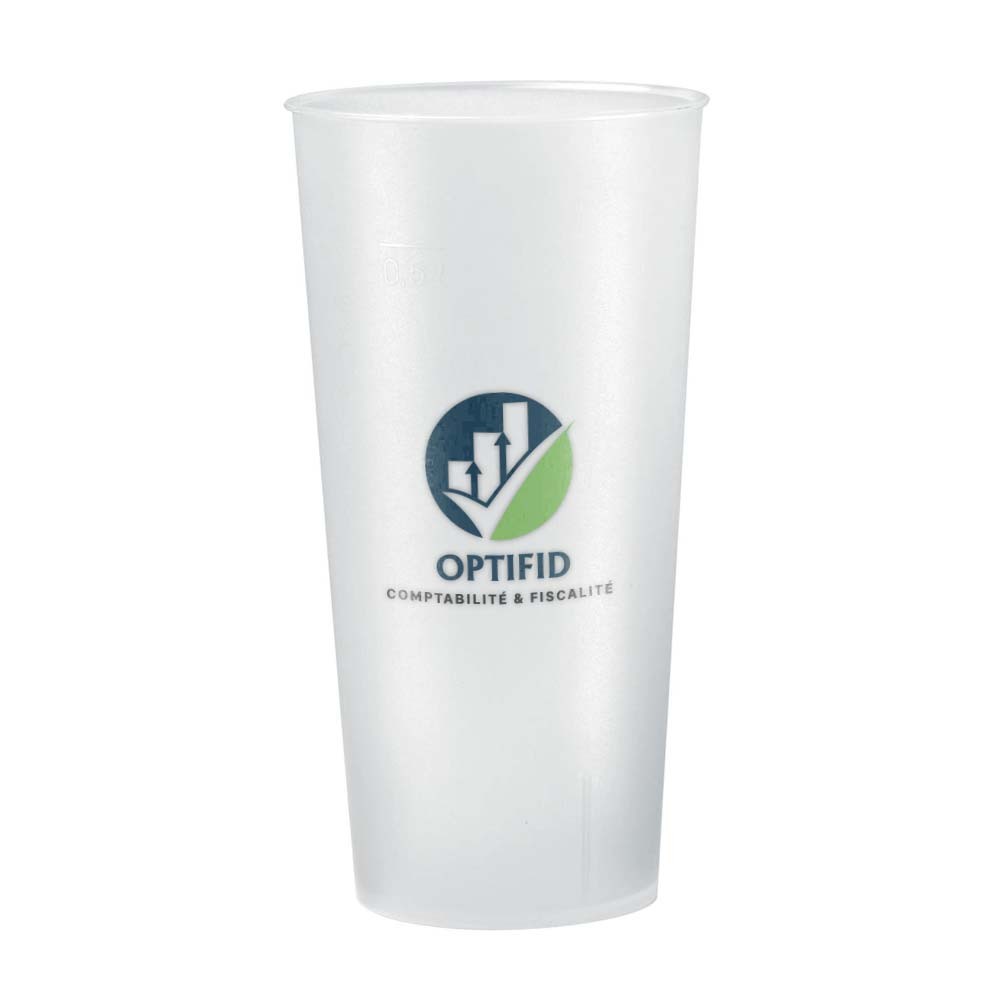This is a transparent measuring cup from Appleby, which includes a filling level. It holds up to 0.5 liters. - Darlington