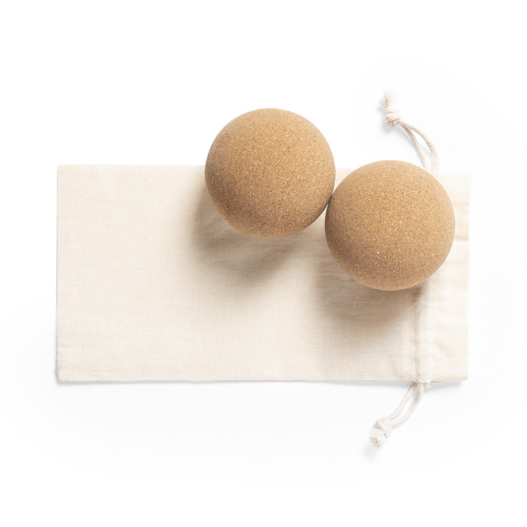 Set of Yoga Balls Made from Natural Cork by Nature Line - Littlehampton